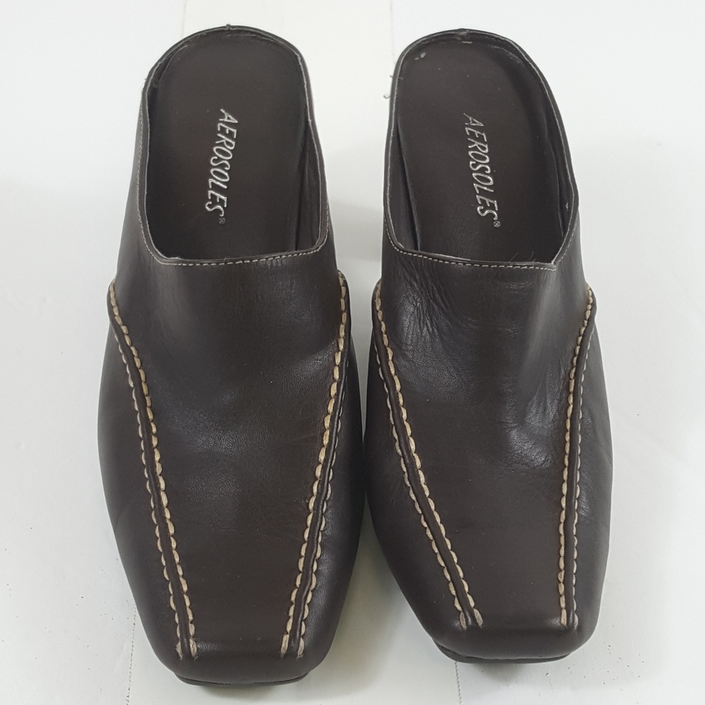 Aerosoles Women Mule  Brown Leather  7.5